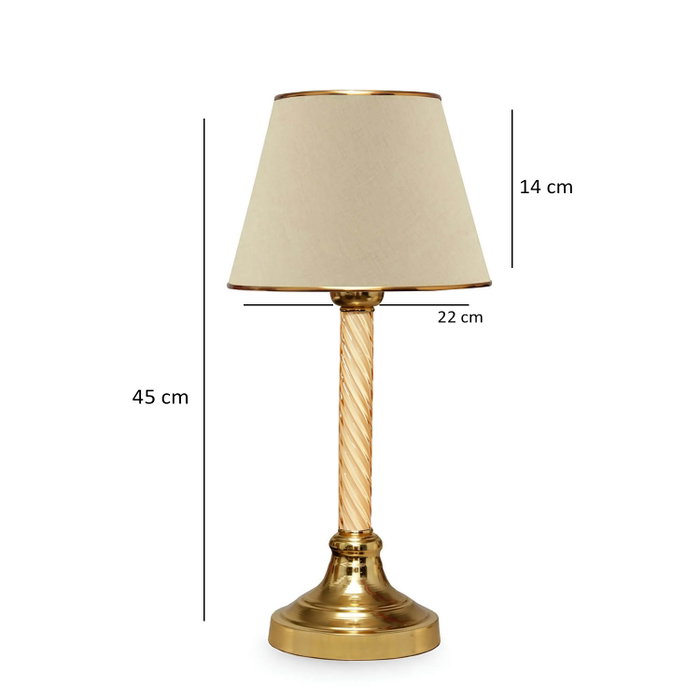 Opviq Lámpara de Mesa AYD-2980 Beige y Dorado